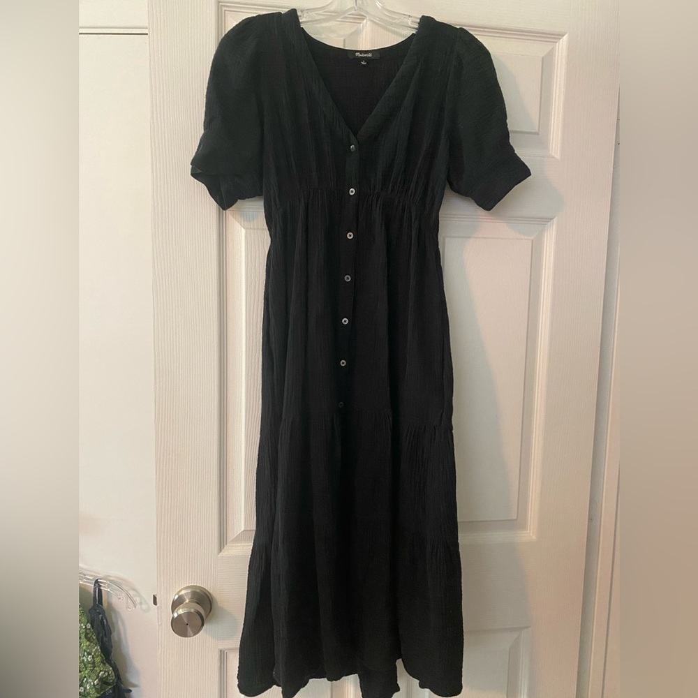 Madewell gauze button down maxi dress size 2
